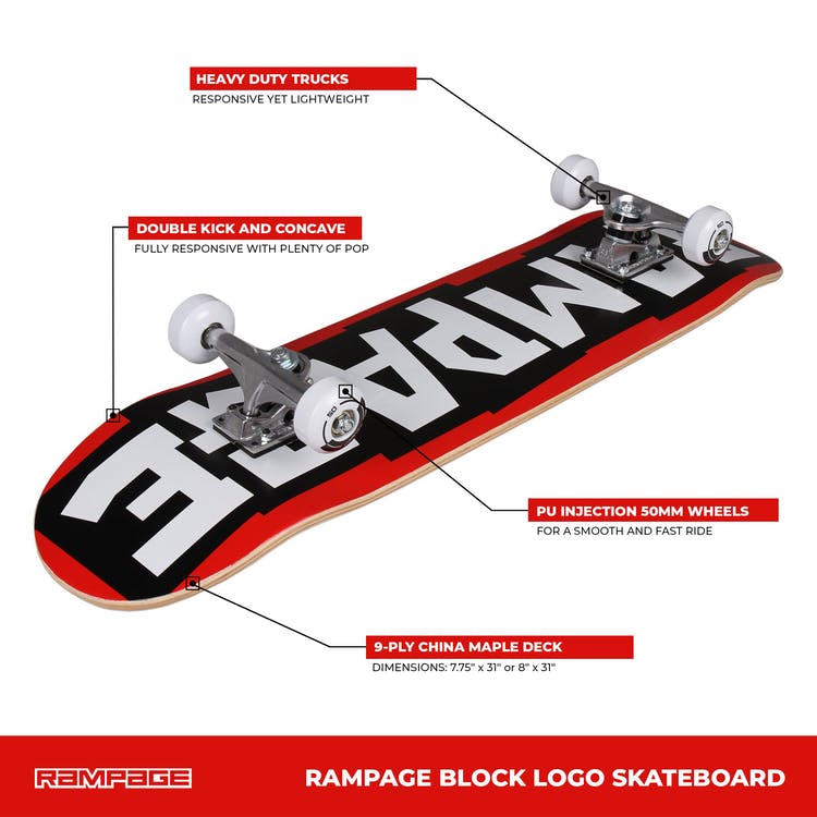Rampage skateboard Rampage Block Logo Complete Skateboard