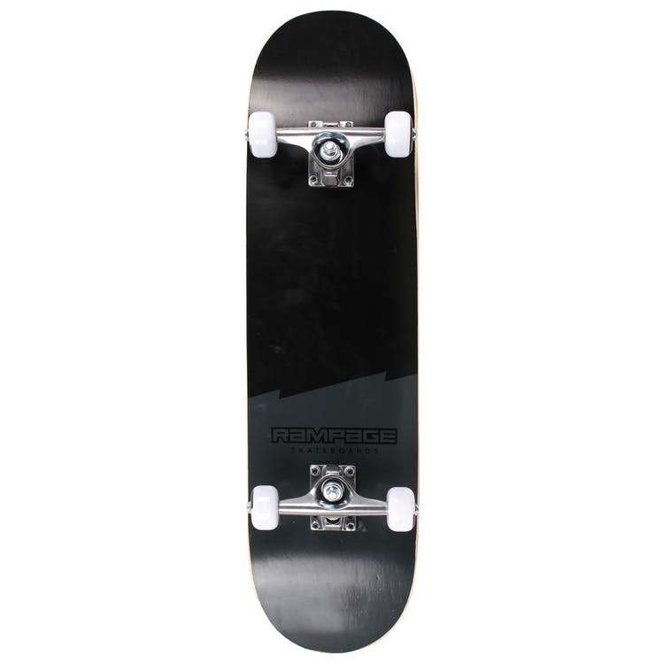 Rampage Plain Third Complete Skateboard - Black