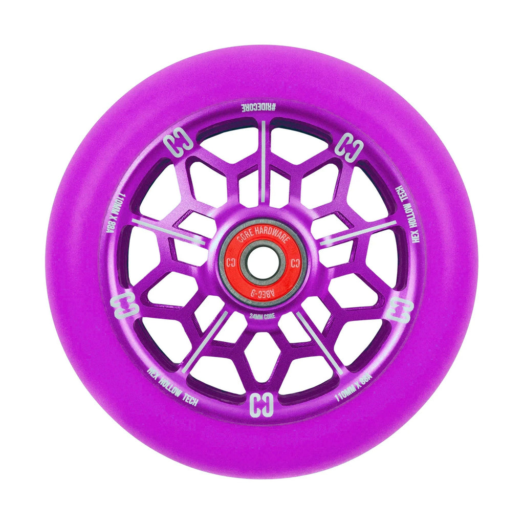 CORE Scooter Wheel CORE Hex Hollow Stunt Scooter Wheel 110mm – Purple
