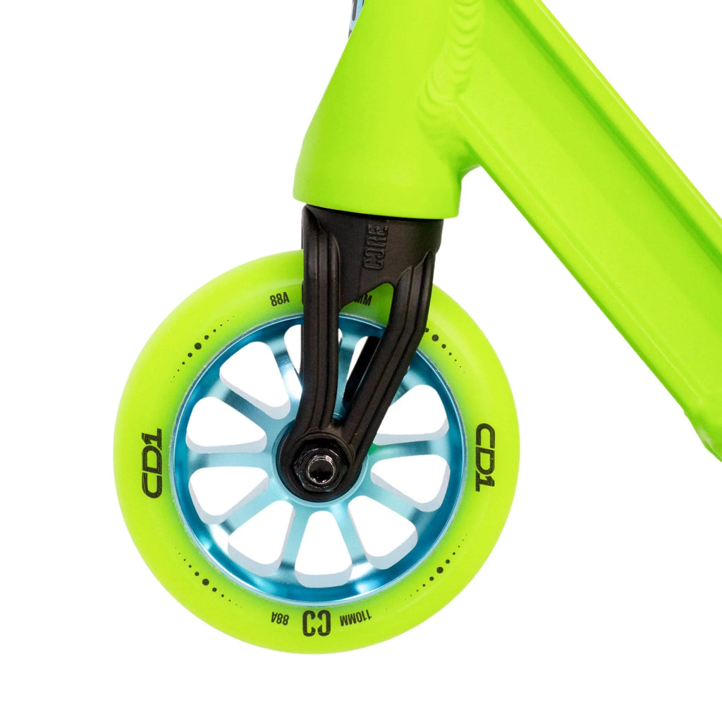 CORE Action Sports Riding Scooters CORE CD1 Complete Stunt Scooter – Lime/Teal