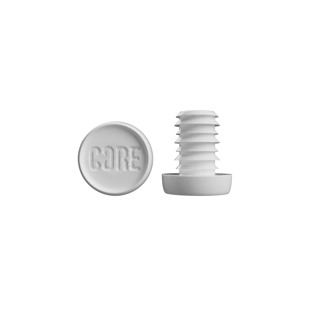 CORE SCOOTER BAR ENDS CORE Bar Ends Standard Size - White - PACK OF 20