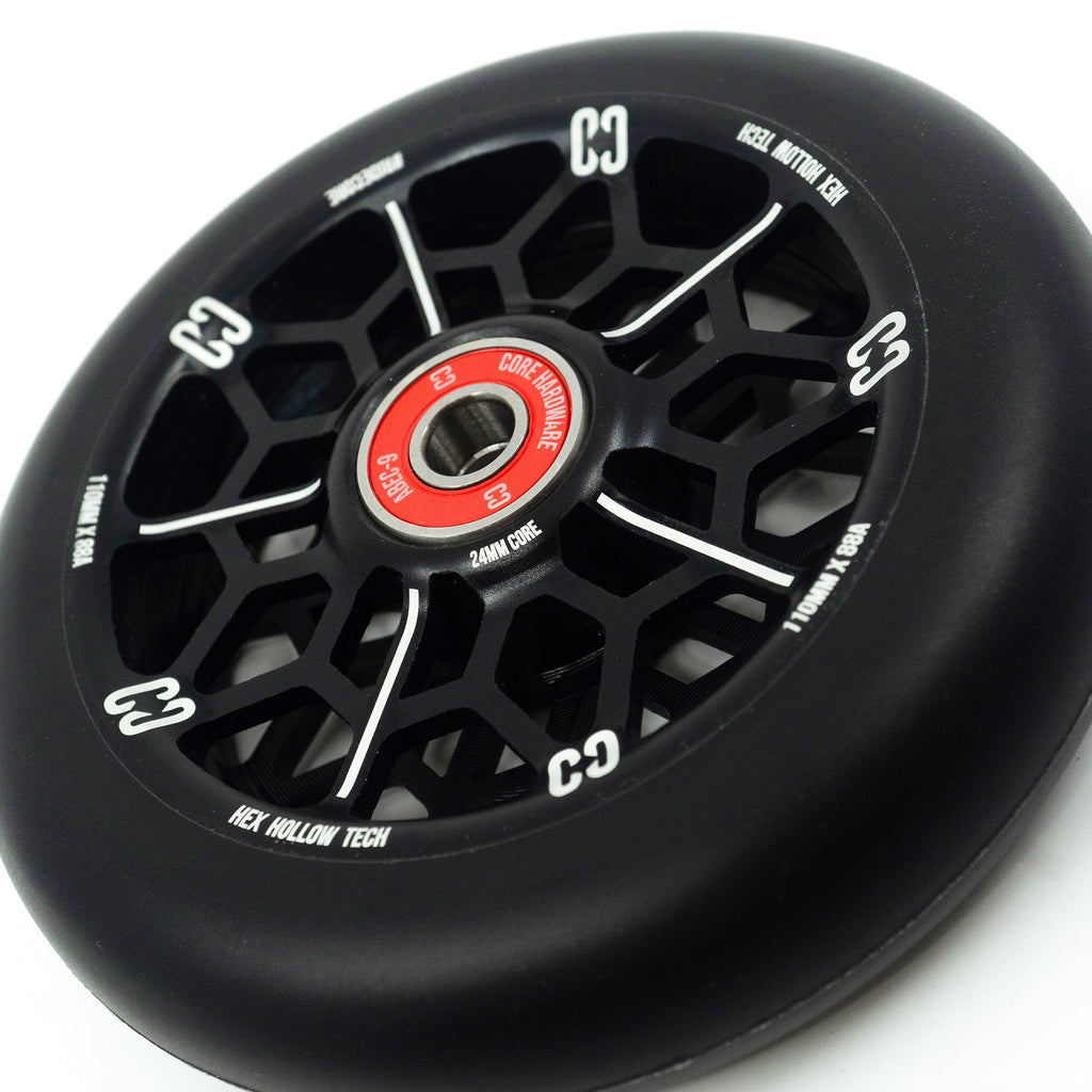 CORE Scooter Wheel CORE Hex Hollow Stunt Scooter Wheel 110mm – Black *PRE-ORDER*