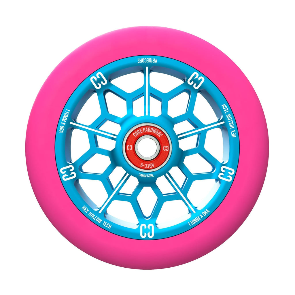 CORE Wheel CORE Hex Hollow Stunt Scooter Wheel 110mm – Pink/Blue