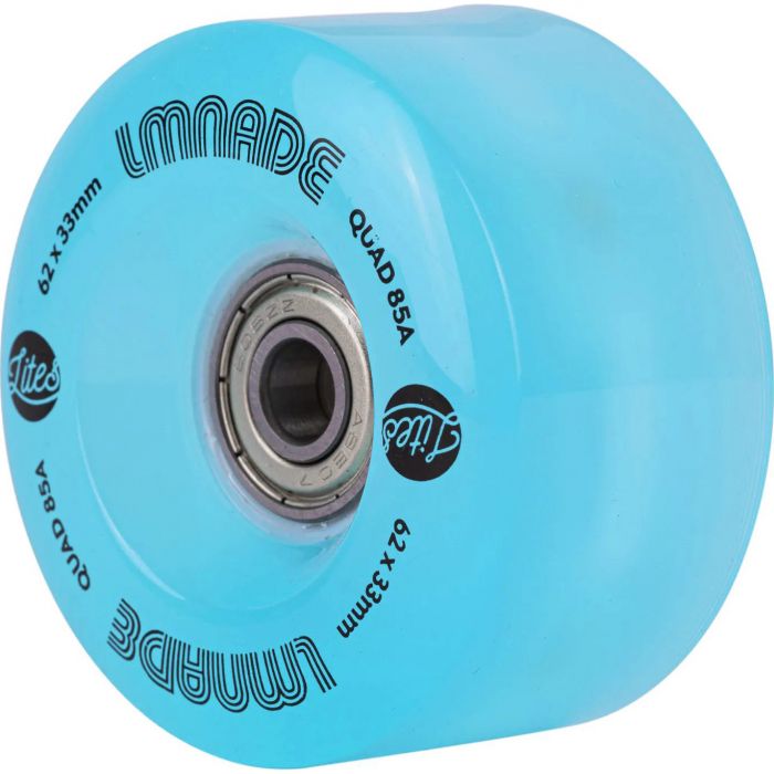 LMNADE skate wheels *NEW* LMNADE Lites LED Light-Up 85a Quad Roller Skate Wheels - Blue 62mm