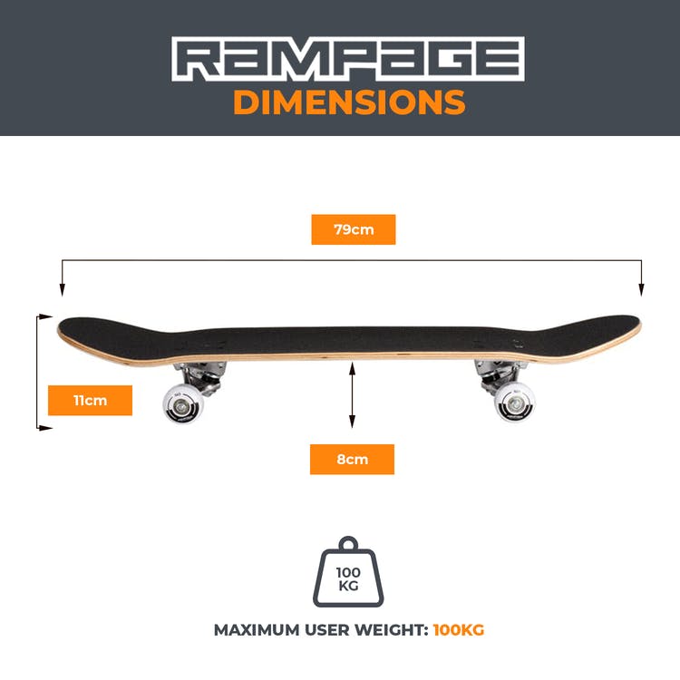 Rampage skateboard Rampage Moonscape Complete Skateboard - 8"