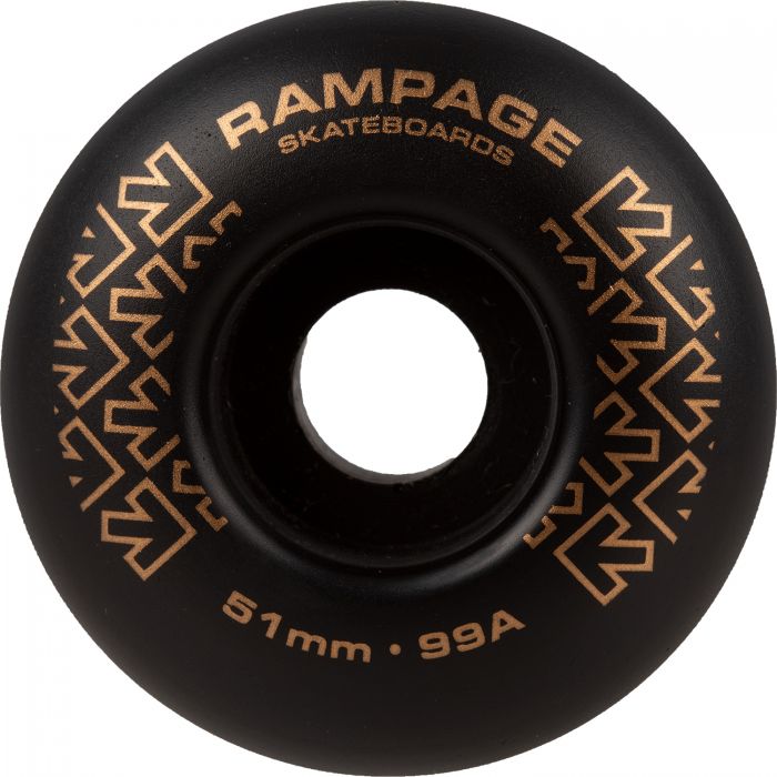 RAMPAGE Skateboard Wheels *NEW* Rampage Skateboard Wheels 99A - 51 x 30mm - 2 COLOURS