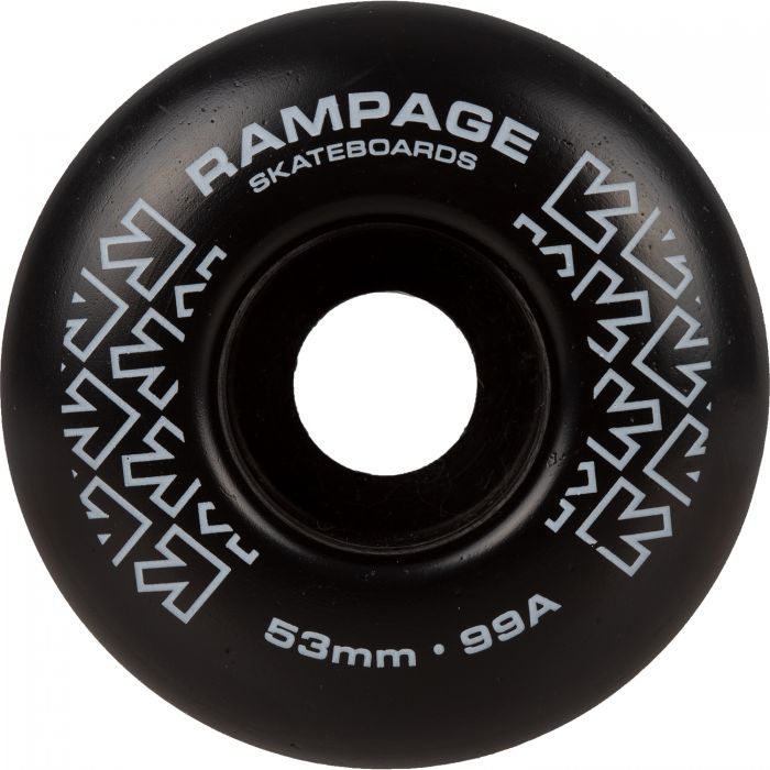 RAMPAGE Skateboard Wheels *NEW* Rampage Skateboard Wheels 99A - 53 x 31mm- 6 COLOURS