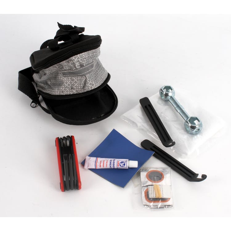 Zinc Saddle Bag and Tool Kit Contents